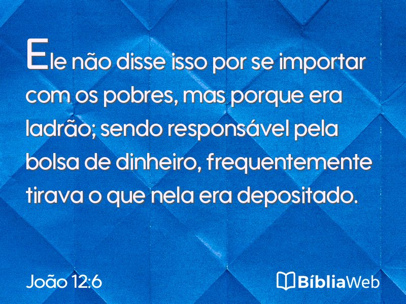 João 12:6 em imagem para compartilhar