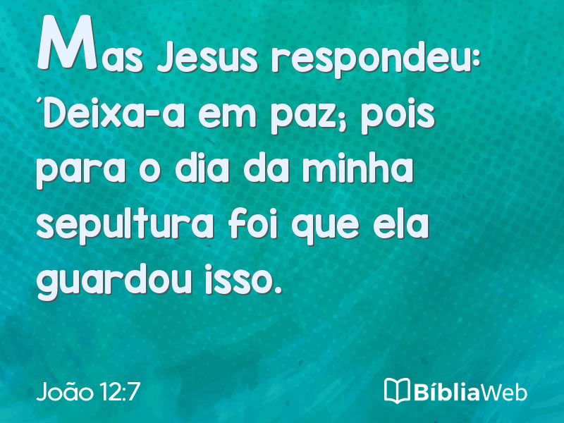 João 12:7 em imagem para compartilhar