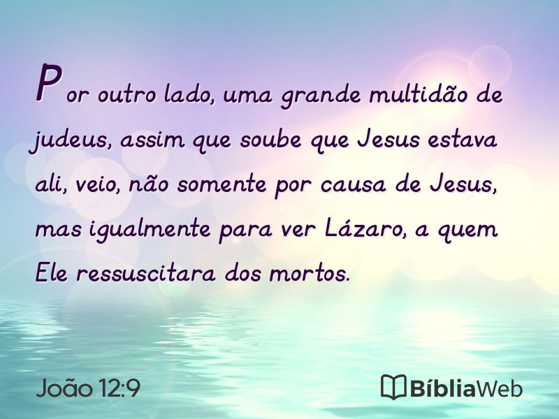 João 12:9 em imagem para compartilhar