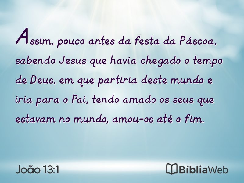 João 13:1 em imagem para compartilhar