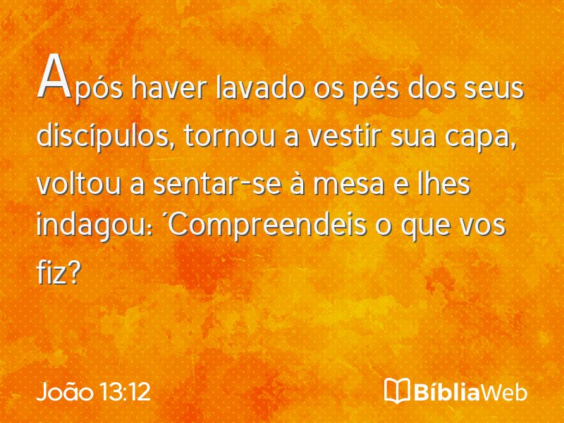 João 13:12 em imagem para compartilhar