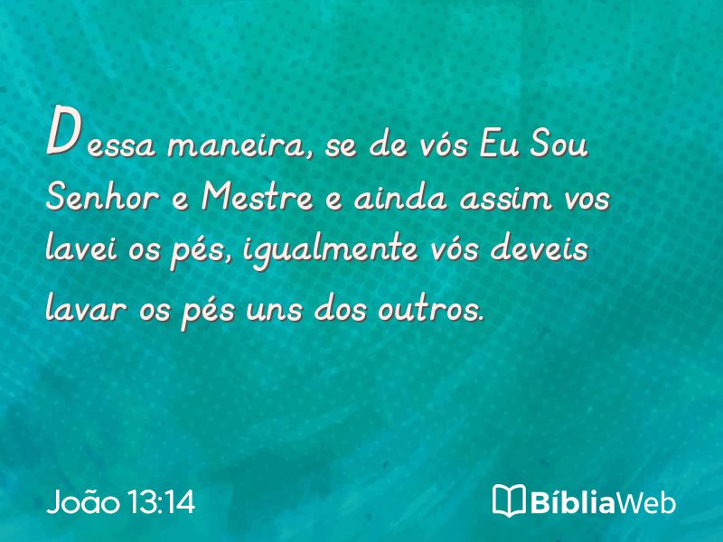 João 13:14 em imagem para compartilhar