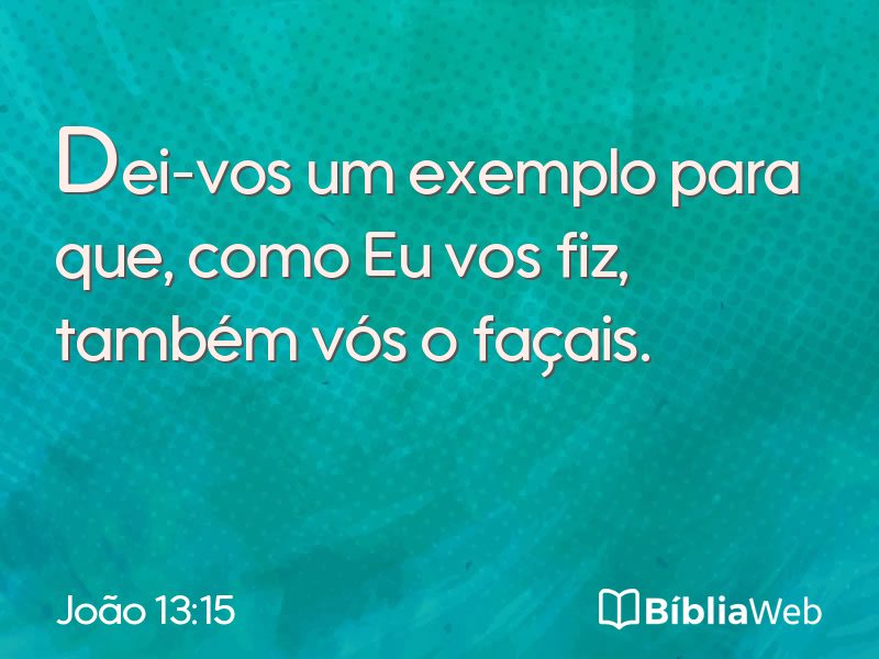 João 13:15 em imagem para compartilhar