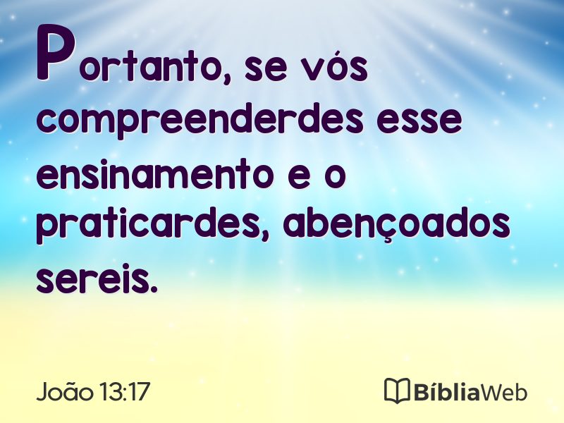 João 13:17 em imagem para compartilhar