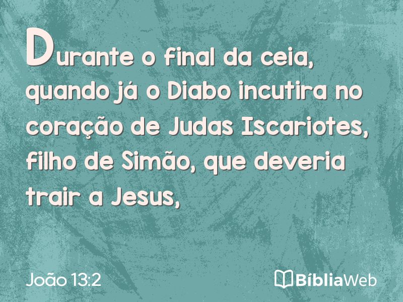 João 13:2 em imagem para compartilhar