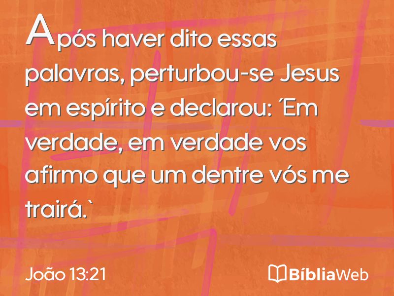 João 13:21 em imagem para compartilhar