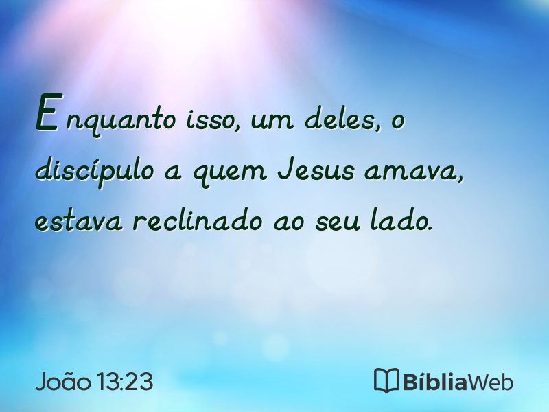 João 13:23 em imagem para compartilhar