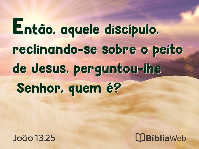 João 13:25 em imagem para compartilhar