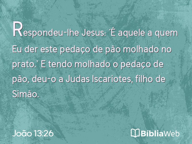 João 13:26 em imagem para compartilhar
