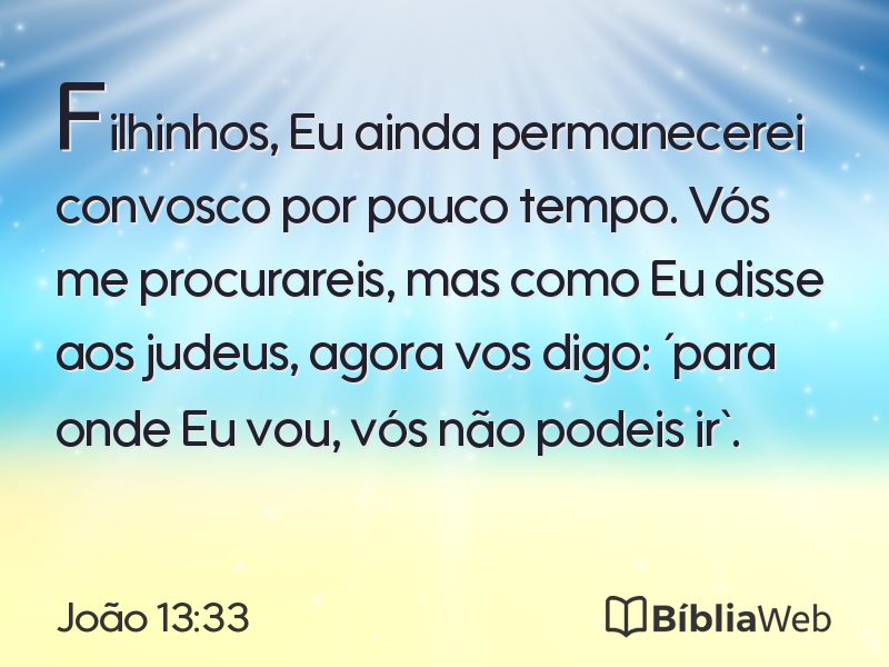João 13:33 em imagem para compartilhar