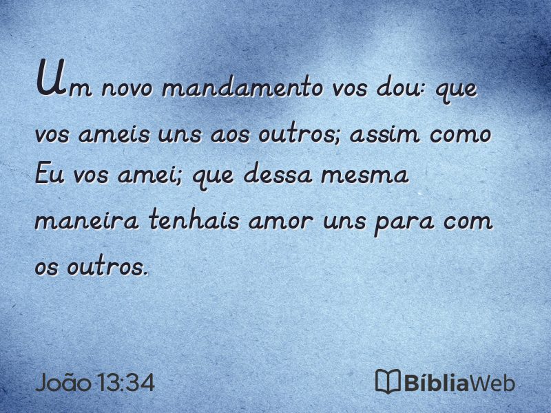 João 13:34 em imagem para compartilhar