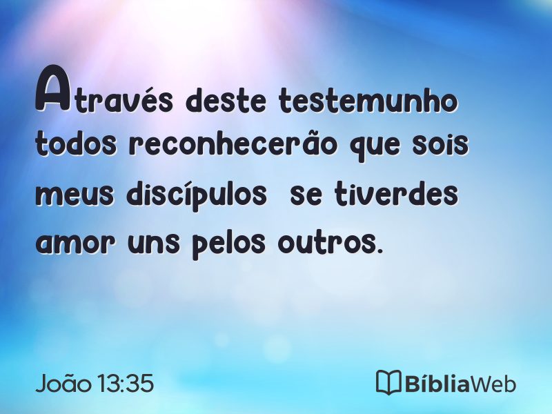 João 13:35 em imagem para compartilhar