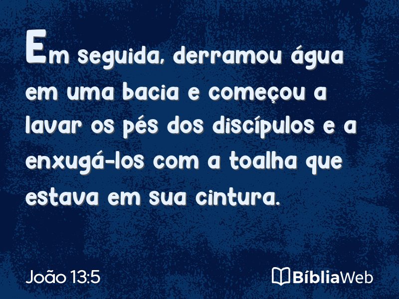 João 13:5 em imagem para compartilhar