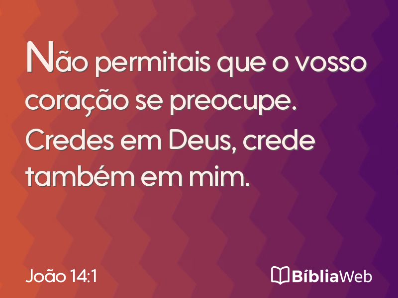 João 14:1 em imagem para compartilhar