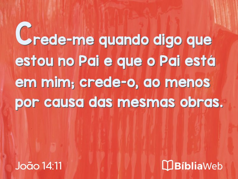 João 14:11 em imagem para compartilhar