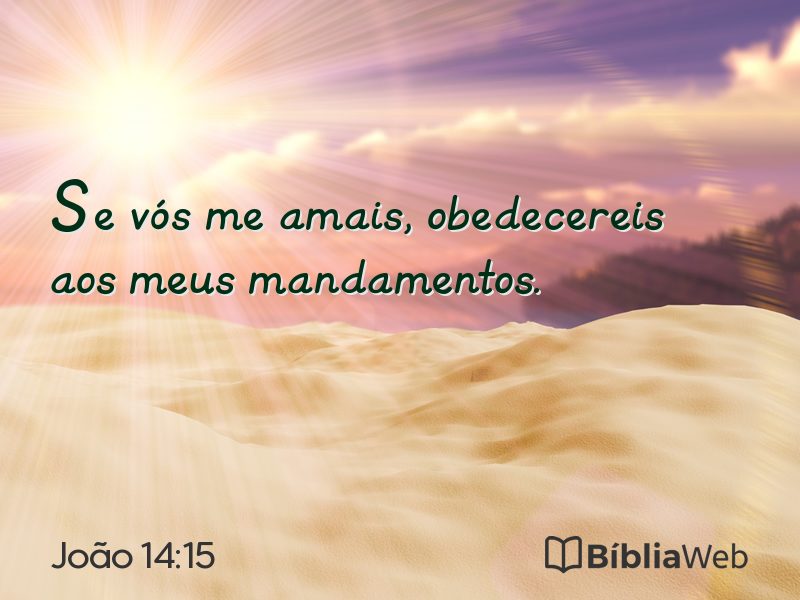 João 14:15 em imagem para compartilhar