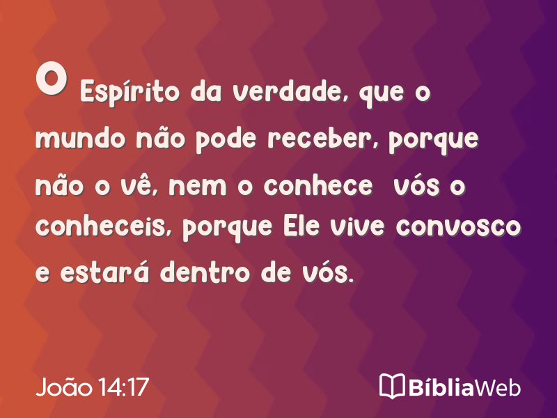 João 14:17 em imagem para compartilhar