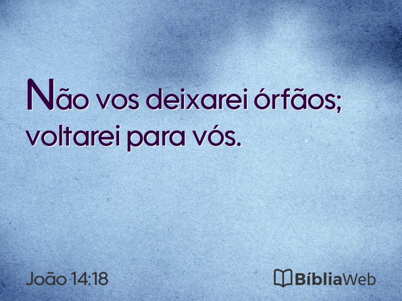 João 14:18 em imagem para compartilhar