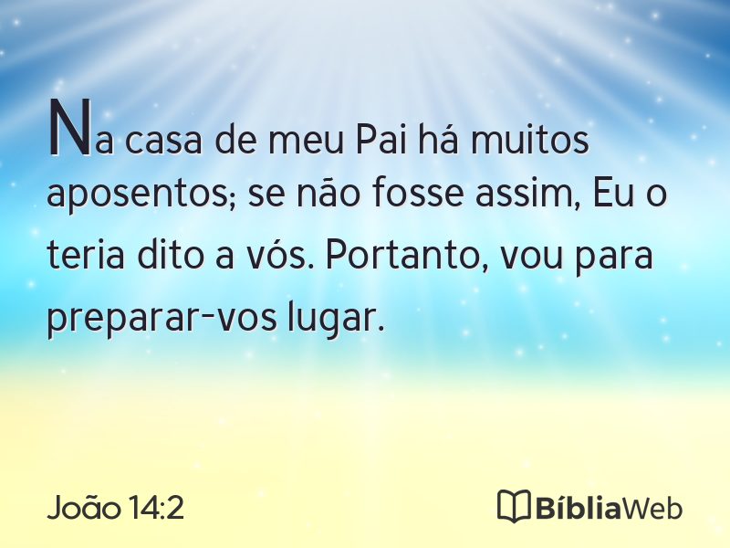 João 14:2 em imagem para compartilhar
