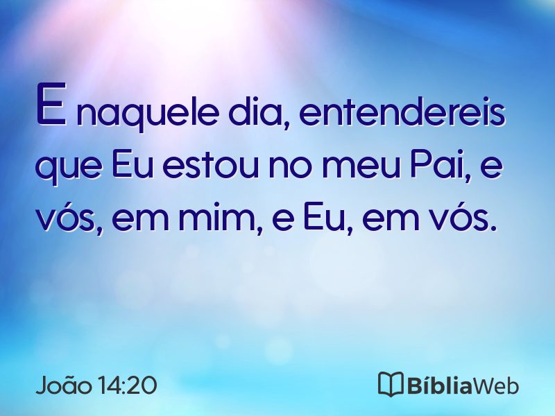 João 14:20 em imagem para compartilhar