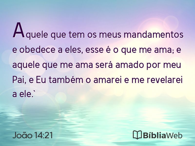 João 14:21 em imagem para compartilhar