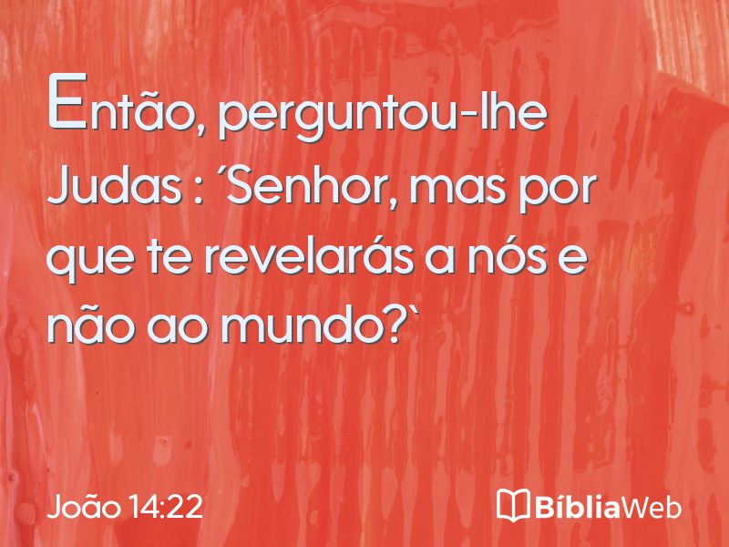 João 14:22 em imagem para compartilhar