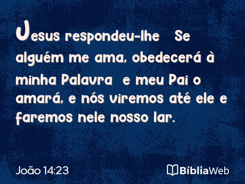 João 14:23 em imagem para compartilhar