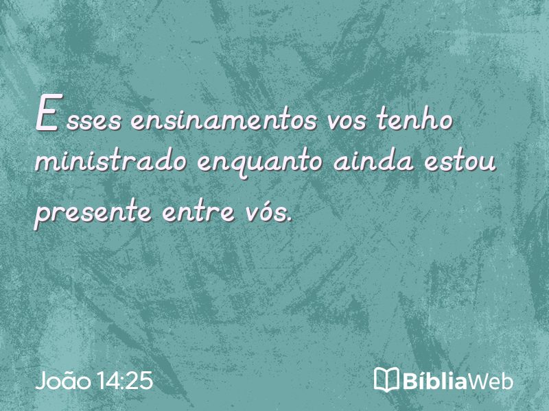 João 14:25 em imagem para compartilhar