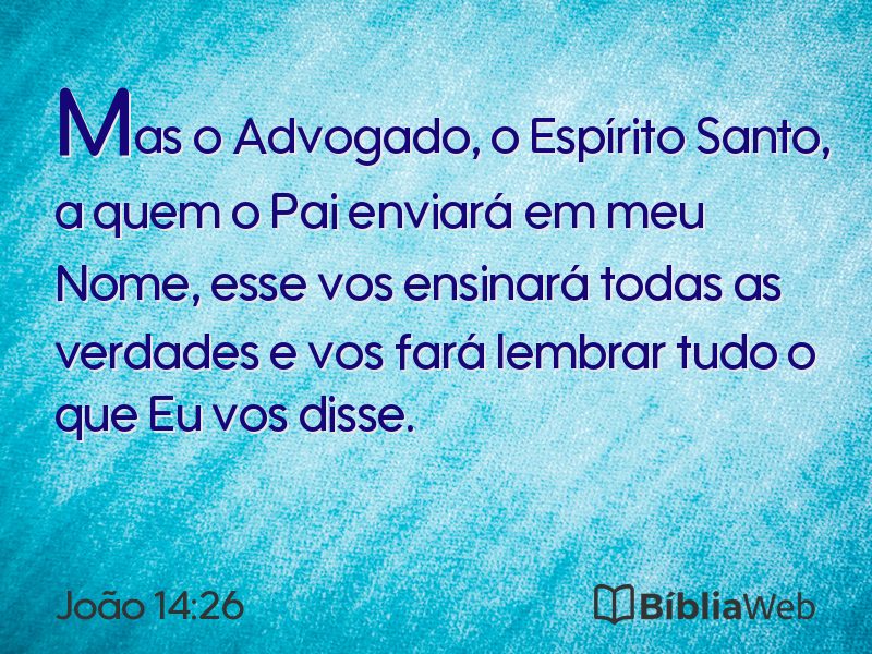 João 14:26 em imagem para compartilhar