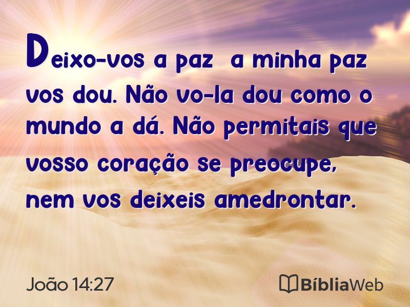 João 14:27 em imagem para compartilhar