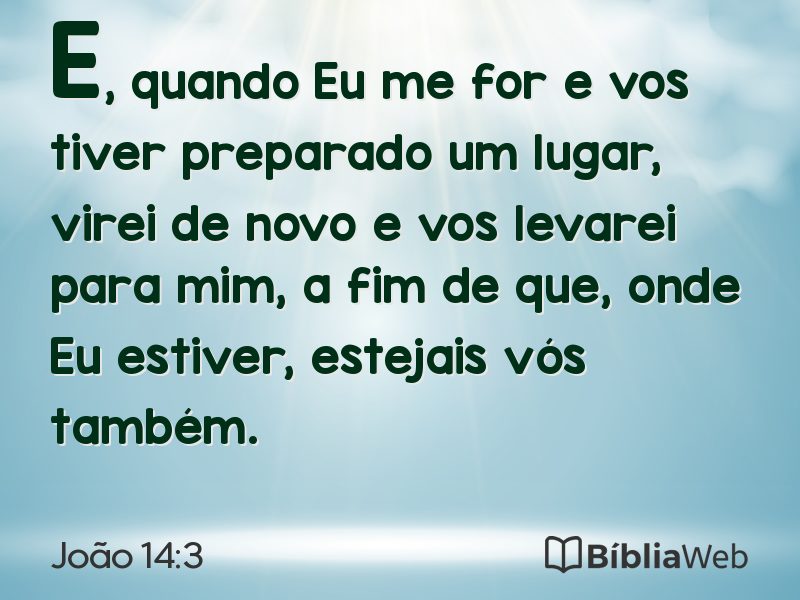 João 14:3 em imagem para compartilhar