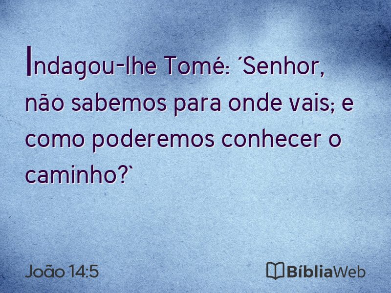 João 14:5 em imagem para compartilhar
