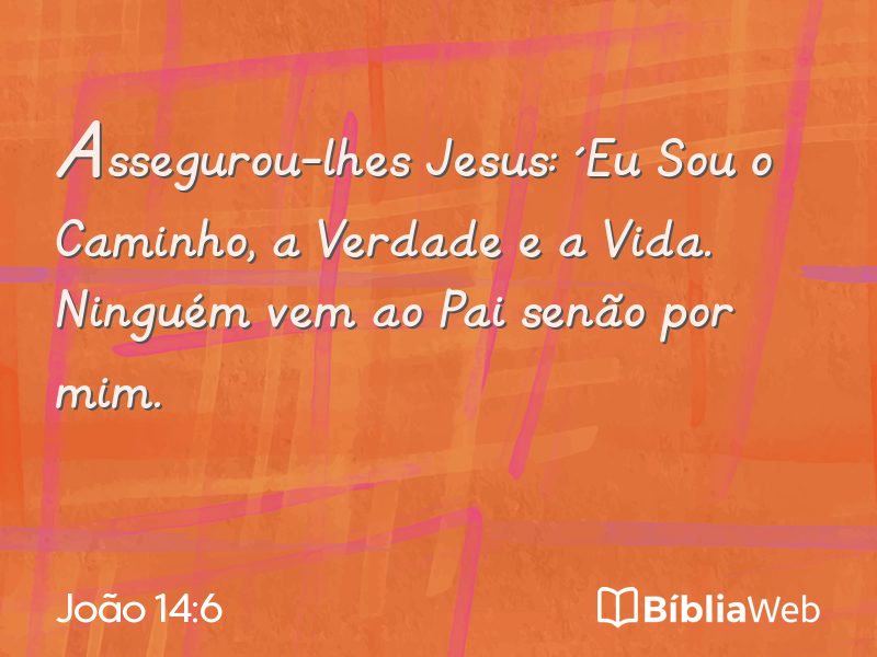 João 14:6 em imagem para compartilhar