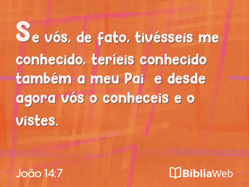 João 14:7 em imagem para compartilhar