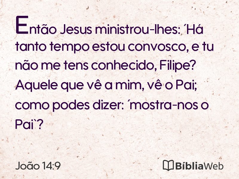 João 14:9 em imagem para compartilhar