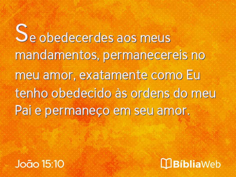 João 15:10 em imagem para compartilhar
