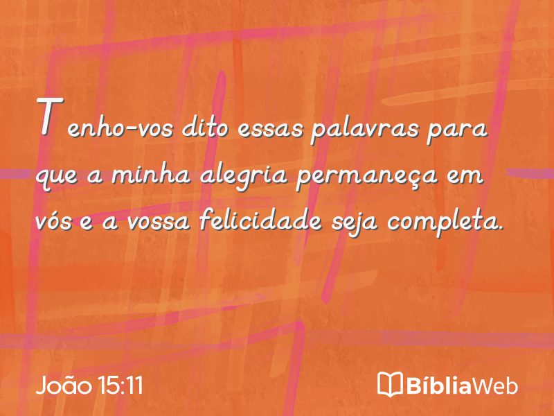 João 15:11 em imagem para compartilhar