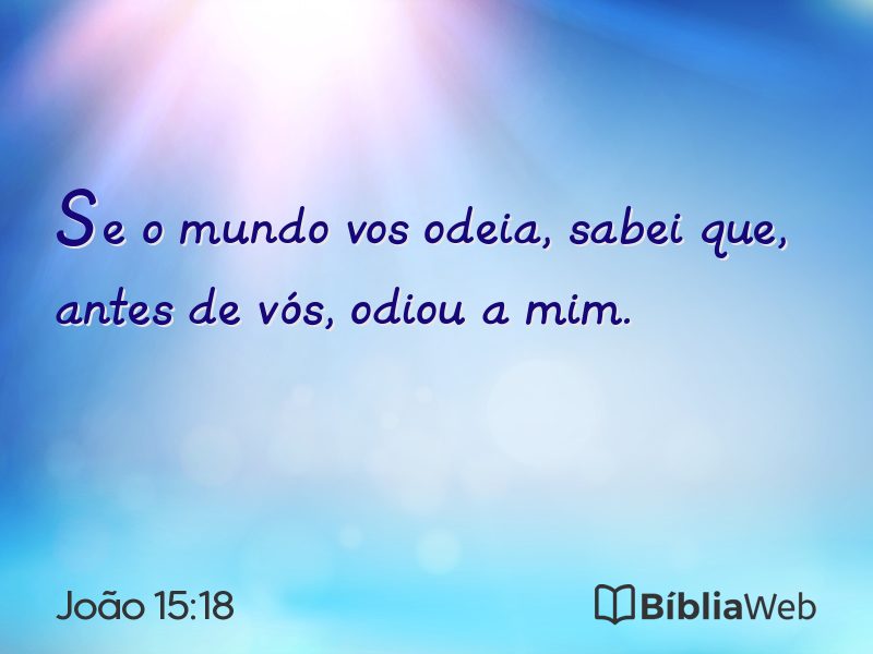 João 15:18 em imagem para compartilhar