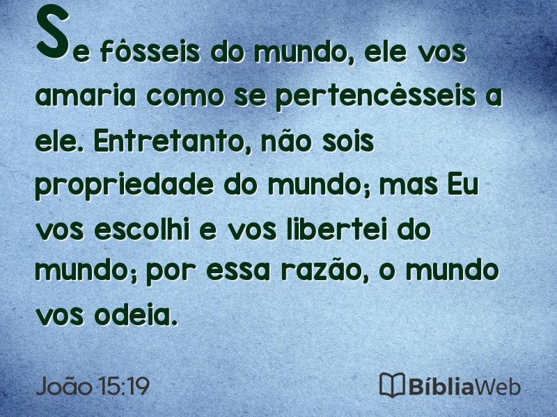João 15:19 em imagem para compartilhar