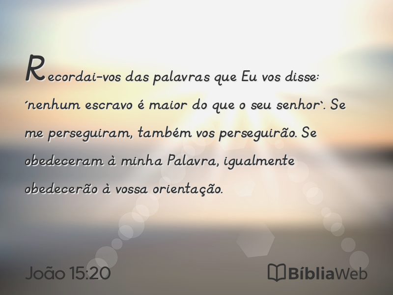 João 15:20 em imagem para compartilhar