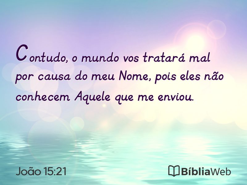 João 15:21 em imagem para compartilhar