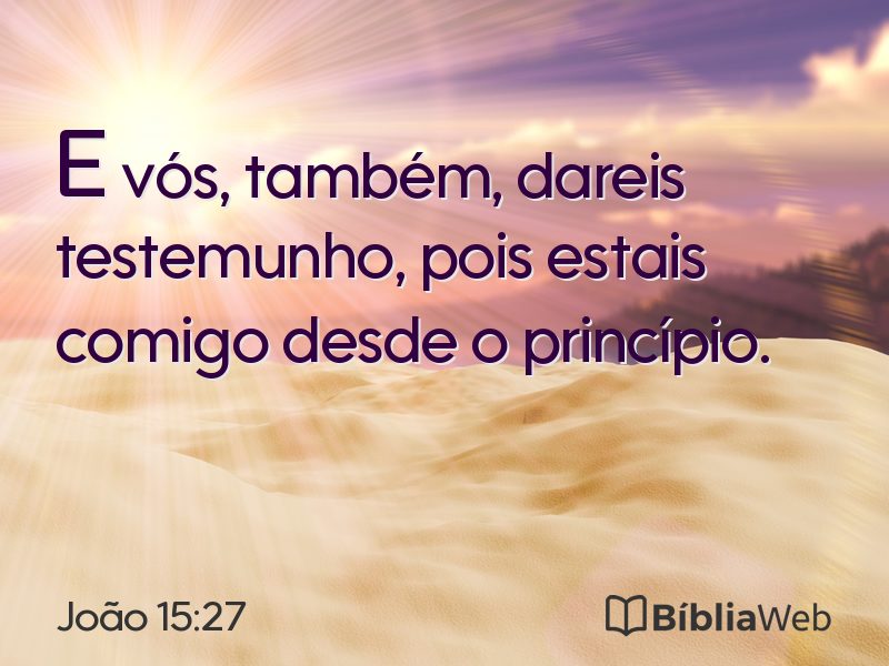João 15:27 em imagem para compartilhar