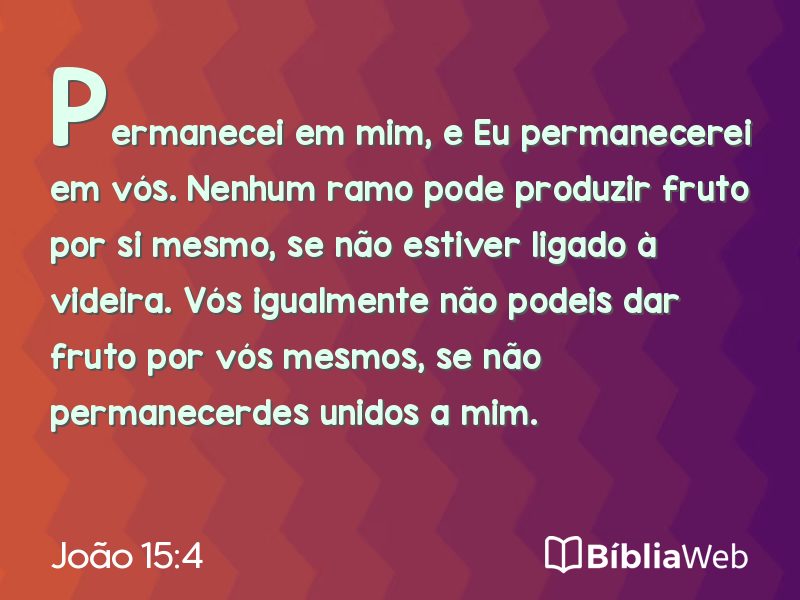 João 15:4 em imagem para compartilhar