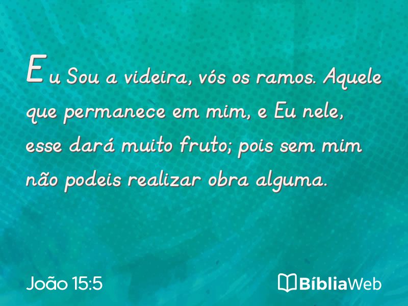 João 15:5 em imagem para compartilhar