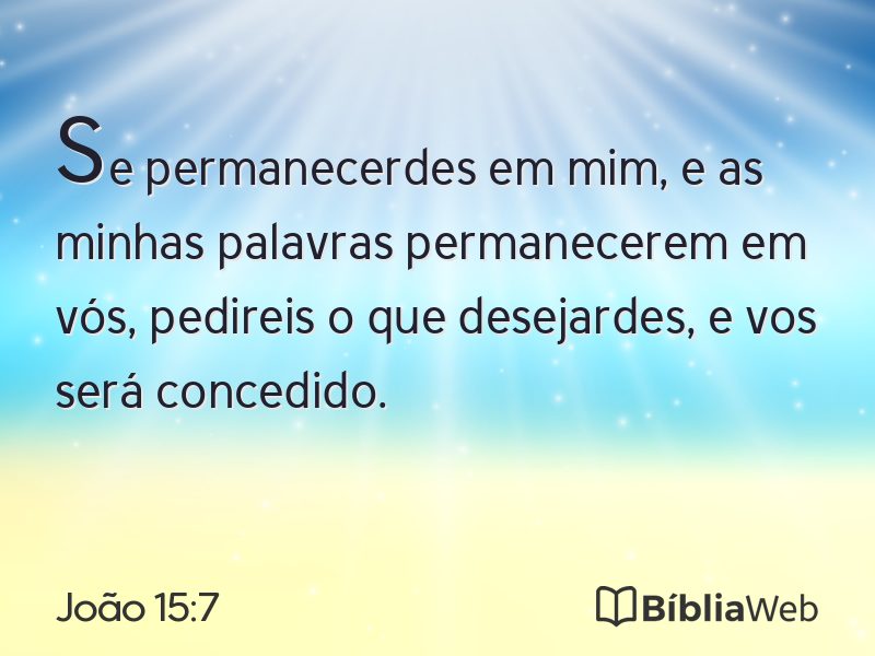 João 15:7 em imagem para compartilhar