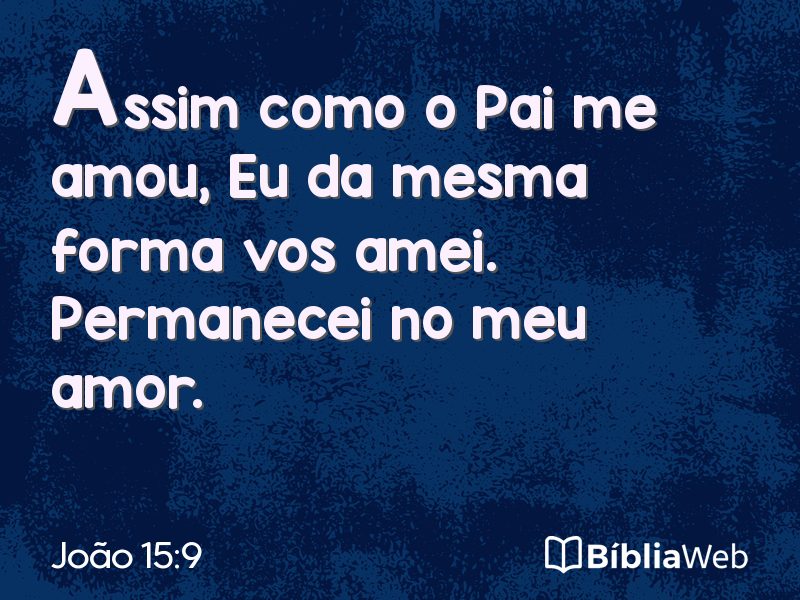 João 15:9 em imagem para compartilhar