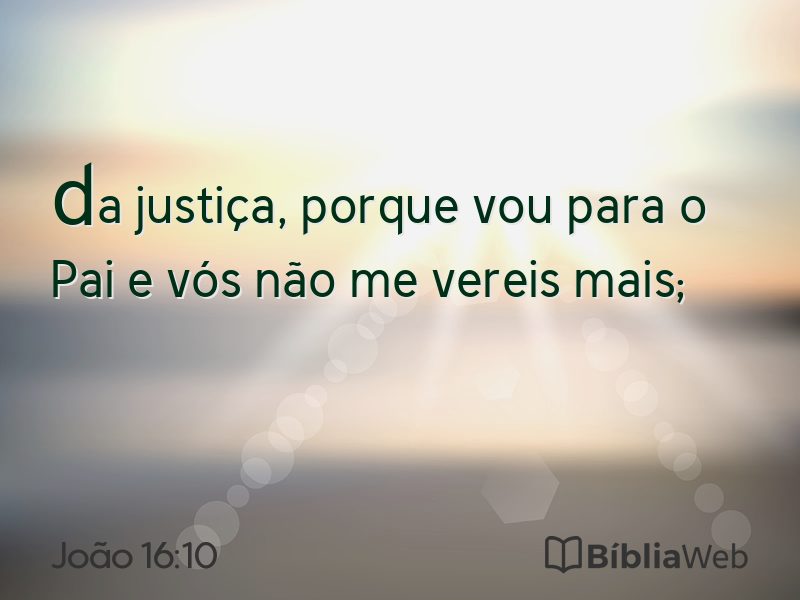 João 16:10 em imagem para compartilhar