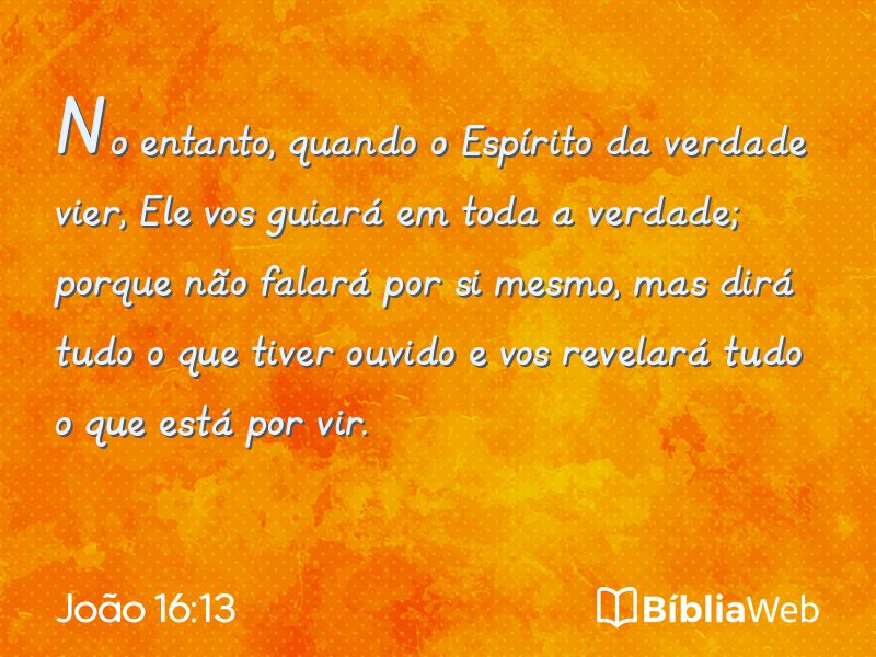 João 16:13 em imagem para compartilhar