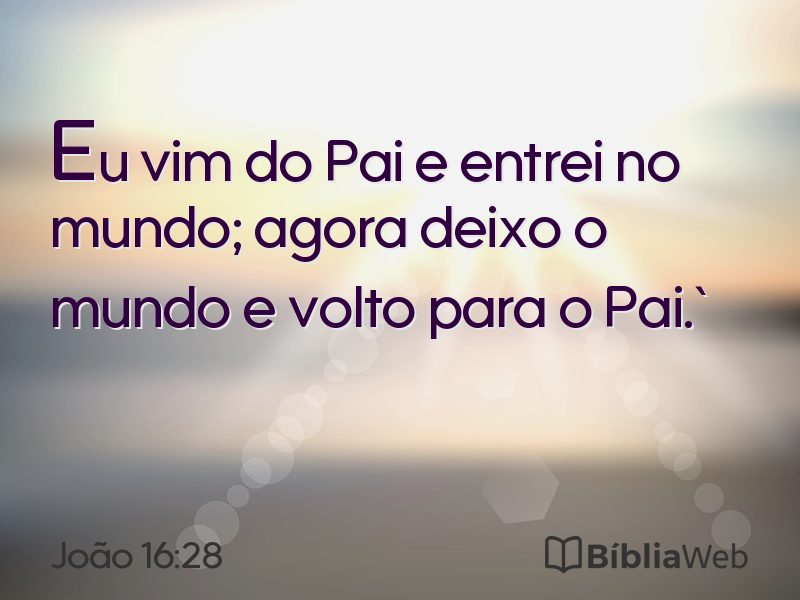 João 16:28 em imagem para compartilhar