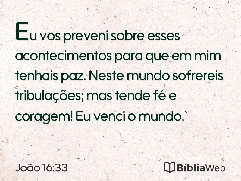 João 16:33 em imagem para compartilhar